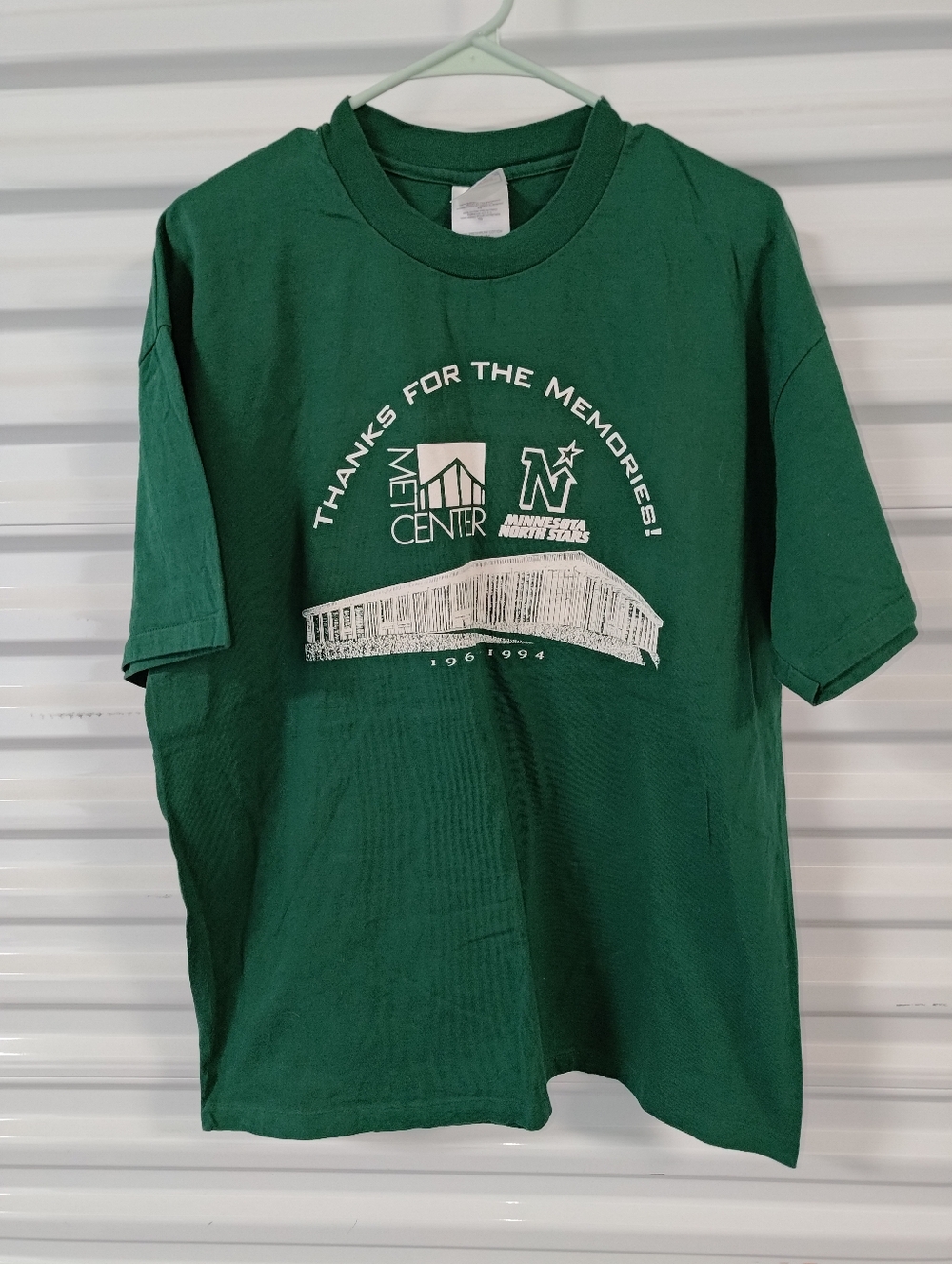 Vtg Thanks For The Memories Met Center MN North Stars Short Sleeve T-Shirt XL
